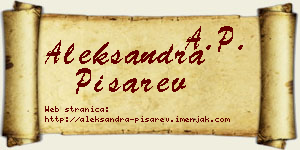 Aleksandra Pisarev vizit kartica